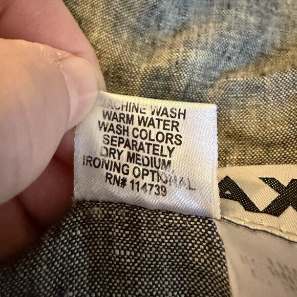 FLAX Linen Duster Button Up Jacket Medium Lagenlook Gray Boho Modest Layered - Picture 7 of 7